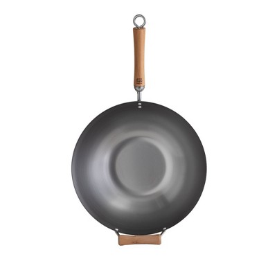 14-Inch Carbon Steel Wok with Birch Handles
