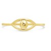 SHINE by Sterling Forever Sterling Silver Open Evil Eye Ring Gold size 7 - 2 of 4