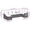 vidaXL Garden Sofa Set Black PE Rattan Large Adjustable Feet - 3 of 4