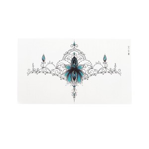 Unique Bargains Realistic Collarbone Temporary Tatto Blue Black 1 Pc - 1 of 4