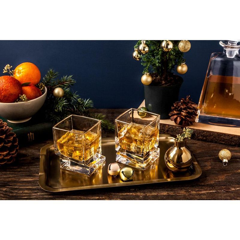 JoyJolt Carre Square Scotch Glasses - Set of 4 Whiskey Glass - 10-Oz, 3 of 11