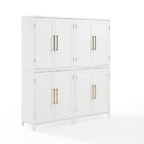 Crosley 70" Roarke 2pc Kitchen Pantry Storage Cabinet Set White - image 1 of 4