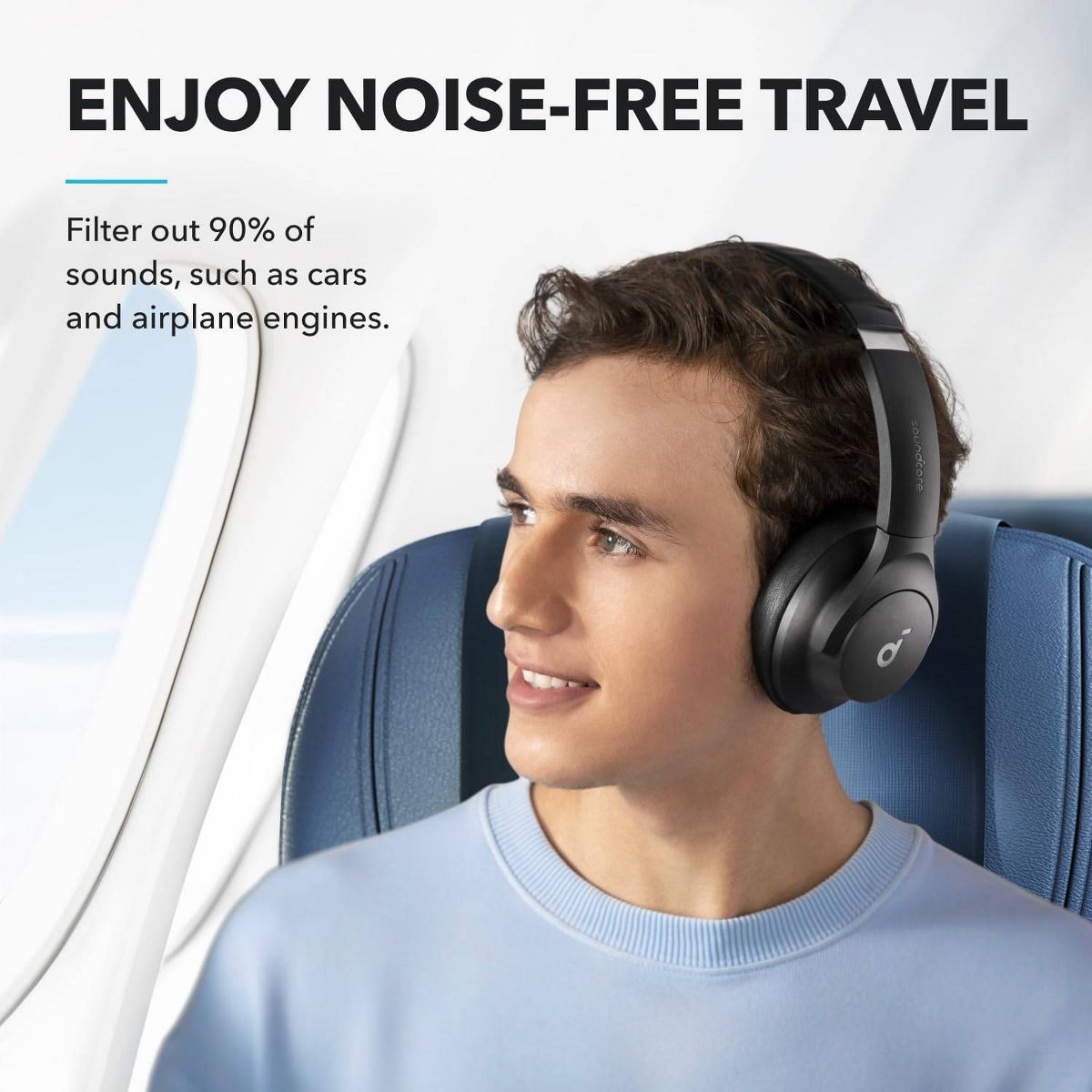Anker Soundcore Q20i Plus Over-Ear Bluetooth Headphones - Black - thumbnail 2