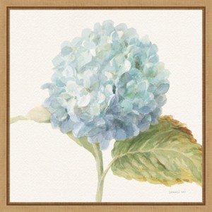 Amanti Art Floursack Florals V Blue Hydrangea Crop by Danhui Nai Canvas Wall Art Print Framed 16-in. x 16-in. - 1 of 4