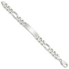 Black Bow Jewelry Men's 9mm Sterling Silver Figaro I.D. Bracelet - 2 of 4