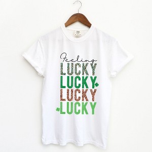 Simply Sage Market Women's Feeling Lucky X 4 Short Sleeve Garment Dyed Tee - 1 of 4
