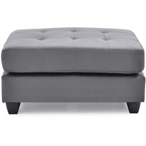 Passion Furniture Malone Tufted Ottoman - 1 of 4