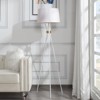 Aukfa 63.2" Modern Tripod Floor Lamp with Linen Shade – Adjustable & Easy to Assemble for Living Room, Bedroom & Office - 2 of 4