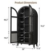 INFURNIC Decorative Storage Cabinets, Tall Arched Cabinet with Adjustable Shelves, Modern Bookcase for Living Room Dining Room - 4 of 4