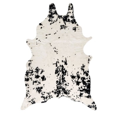 Nuloom Marcia Pet Friendly Premium Machine Washable Faux Cowhide Area Rug