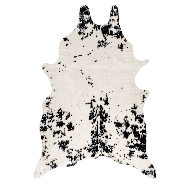 nuLOOM Marcia Machine Washable Faux Cowhide Area Rug, 1 of 10