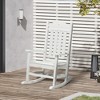 Outsunny Outdoor Rocking Chair, Traditional Slatted Porch Rocker with Armrests, Fade-Resistant Waterproof HDPE for Indoor & Outdoor - 2 of 4