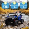 24V Electric UTV Car with Remote Control, 4-Wheeler Suspension, Soft Start, 3 Speeds, Led Lights, Bluetooth, Ride on Truck Kids 2-8 Years - 2 of 4