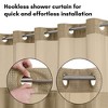 Americanflat 72x75 Hookless Waffle Pattern Shower Curtain - Water-Resistant Long Shower Curtain with Sheer Panel, Snap-In Liner, and Grommets - 3 of 4