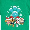 Boys' - Paw Patrol - Christmas Snowy Pawprint Skye Chase Marshall Rubble Short Sleeve Graphic T-Shirt - 2 of 4