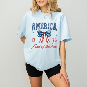 Simply Sage Market America Land of the Free Coquette Garment Dyed Tee - 1 of 4