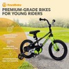 RoyalBaby Rocket Outdoor Children's Bicycle Sporty BMX-Style Kid Bike with Training Wheels, Reflectors, and Adjustable Seat - 2 of 4