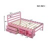 Twin/Full Size Platform Bed with Removable Storage Shelves and 2 Built-in Storage Drawers for Added Convenience-ModernLuxe - 3 of 4