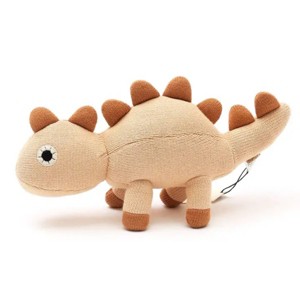 TopComfy Baby and Toddler Learning Toys Knitted Stuffed Dinosaur Soft Toy Detailed Knitted Scales Soft Spine Kids Playmate For Kids, Brown, 17"*6"*2" - 1 of 4