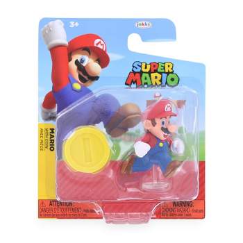 Jakks Pacific Super Mario World of Nintendo 2.5 Inch Figure | Mario with Coin