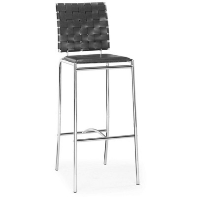 Zuo Criss Cross Barstool (Set of 2) Black