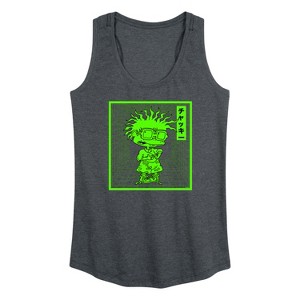 Women's - Rugrats - Chuckie Grid Graphic Racerback Tank - 1 of 4