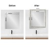Amanti Art Mirror Makeover Bathroom Mirror Frame Border Kit - Fully Assembled Peel and Stick Frame - Mirror NOT Included - Dove Greywash Narrow Trim - 4 of 4