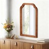 KWPZQEB Solid Wood Framed Vanity Rounded Corner Bathroom Mirrors for Over Sink Wall, 24x36 Inch Large Mirror for Bathroom, Vanity - 3 of 4
