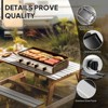 ROVSUN 4 Burner Portable Propane Griddle, 40,000 BTU Tabletop Flat Top Gas Grill with Ignition & Regulator for Outdoor Camping BBQ Picnicking - 2 of 4