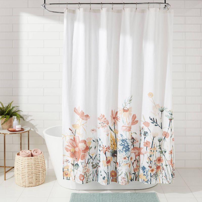 Watercolor Engineered Floral Shower Curtain - Threshold&#8482;, 3 of 9