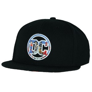 DC Comics Justice League Hat Men's Superman Wonder Woman Batman The Flash Embroidered Snapback OSFM Black - 1 of 4