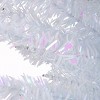 National Tree Company 7' Unlit White Iridescent Pencil Slim Tinsel Artificial Christmas Tree 640 Tips - 3 of 4