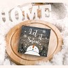 Let It Snow Christmas Wooden Sign Desk Decor, Snowman Christmas Decor, Rustic Winter Snowflake Wood Block Signs - 3 of 4