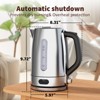 1.7L Electric Kettle with Adjustable Temperature, 1500W Fast Boil, Stainless Steel Filter, Auto Shut-Off Hot Water Boiler for Tea & Coffee, Silver - 4 of 4
