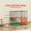 VEVOR Large 2-tier Cat Cage, 28 x 28 x 28", DIY Detachable Metal Wire Cat Enclosure, with Ramp Ladder Adjustable Resting Platform - 3 of 4