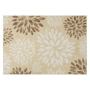 Non-Slip Rugs Floral Washable Small Area Rug for Living Room & Bedroom - 1 of 1