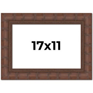 PosterPalooza | 17x11 Wide Bamboo Picture Frame, UV Acrylic, 4 Finishes - Brown, Black, Silver, and Natural - 1 of 4
