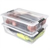 Sorbus 40qt Clear Underbed Stackable Storage Bins with Lids and Handles - Versatile storage for Clothing, Bedding, and more - 2 of 4