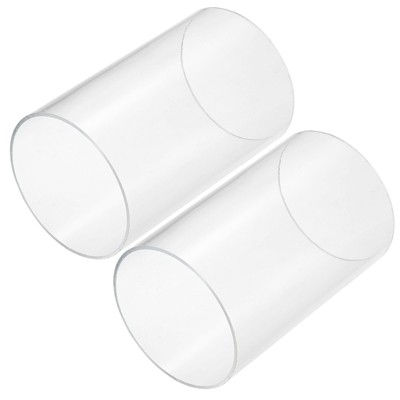 Unique Bargains Lamp Lantern Water Cooling System Acrylic Round Pipes Clear 2 Pcs 6"
