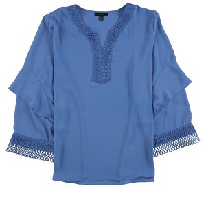 Alfani Womens Crochet Trim Pullover Blouse - 1 of 1