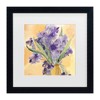 Trademark Fine Art Sheila Golden Vase Of Irises Matted Framed Art - 2 of 4