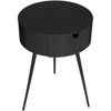 Bali Black Metal Nightstand-Meridian Furniture - 3 of 4