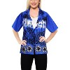 LA LEELA Women's Vacation Beach Button Down Short Sleeve Boyfriend Shirt Summer Hawaiian Shirts Tops For Women - 3 of 4