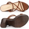 Allegra K Women's Platform Crisscross Strap Chunky Heel Slide Sandals - 4 of 4
