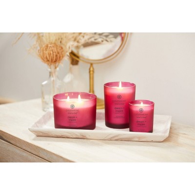 Raspberry Coconut Soy Wax Scented Jar Candle with Wood Lid