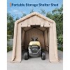 Outdoor Portable Storage Shed, Heavy-Duty Waterproof Shelter with Roll-Up Door & Vent, All-Season Utility Shed - 2 of 4