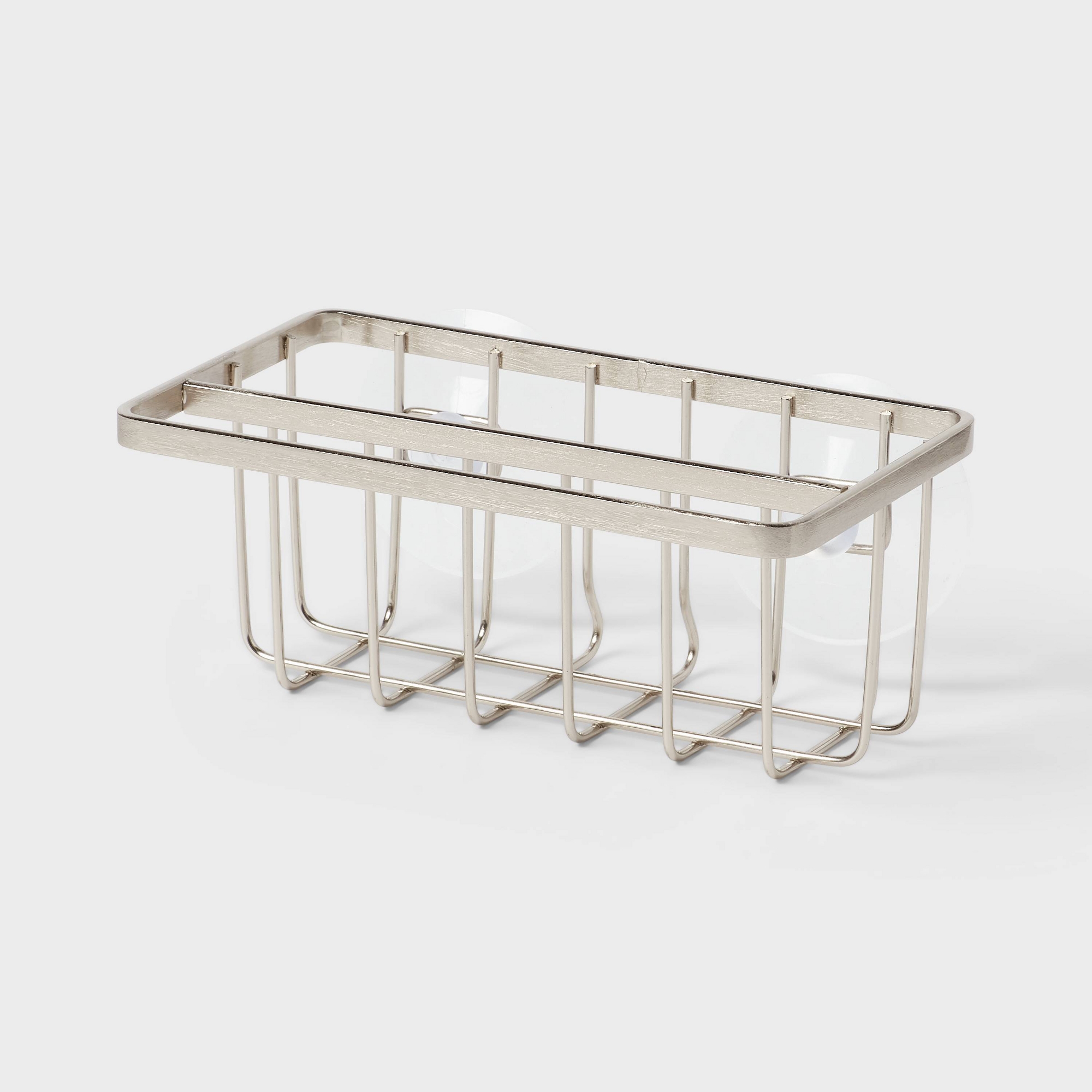 Suction Sink Caddy with Towel Bar Nickel - Brightroom™