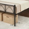 Homhougo Twin Size Metal Bed Frame, Platform Bed Frame with Headboard and Footboard Black - 3 of 4