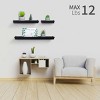 SEVOBAL Decorative Bookshelf Bathroom Floating Shelf Wall Mounted Shelf Farmhouse Home Decor Display Shelving, Wall Shelves, Beige, 17.9"*3.94"*15.7" - 3 of 4