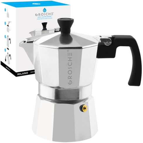 GROSCHE Milano Stovetop Espresso Maker Moka Pot 3 Cup - 5 oz